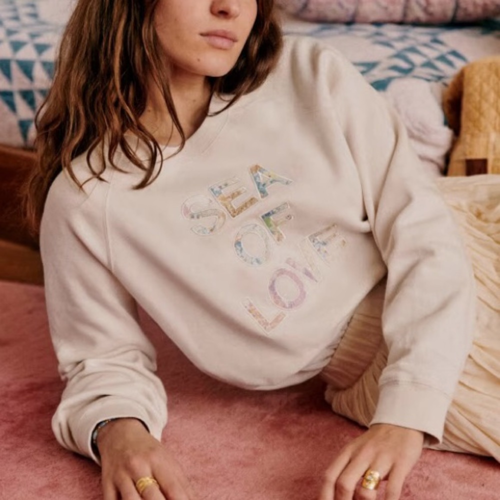 Sézane x Sea NY Sea of Love Sweatshirt, size Medium